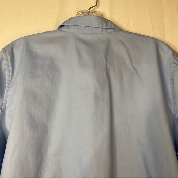 LIZ CLAIBORNE Blue 3/4 Sleeve Button Down Shirt Work Collared Size Large - Picture 8 of 14